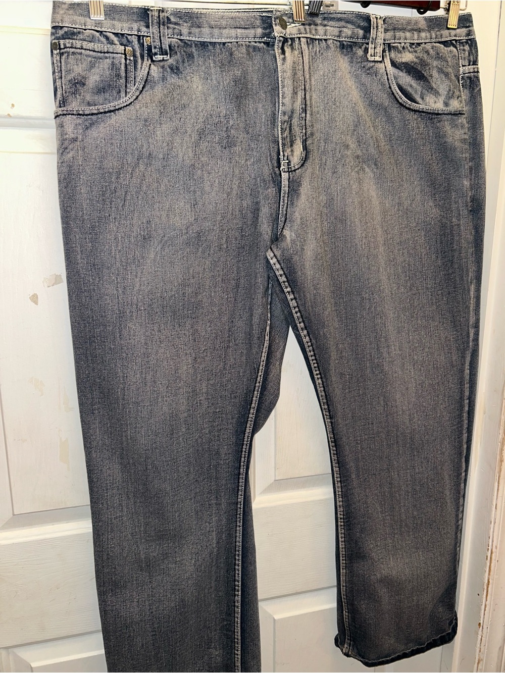 Straight Fit Men's Grey Denim Jeans